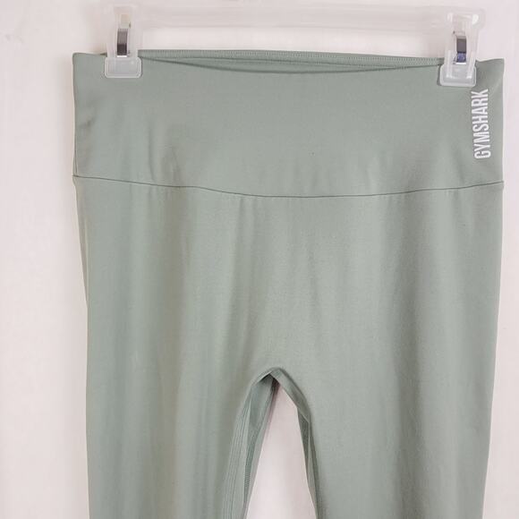 Gym Shark green high rise legging Size Medium Athletic Yoga Active Athleisure - Picture 3 of 7